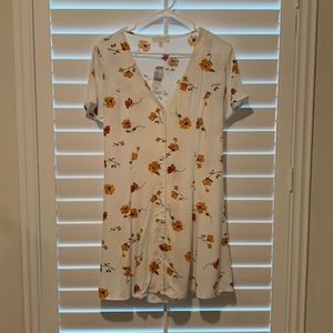 White Floral Mini Sundress